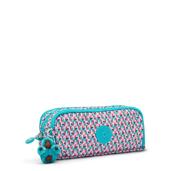 Kipling Gitroy Classic Printed Pencil Case Bags Poppy Geo | CA 1900CT